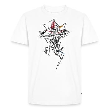 Abstract - Men's Premium Organic T-Shirt - white - Front - Nico (187cm)