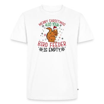 Joyeux Noël Écureuil Humour Drôle Spirituel - T-shirt Premium bio Homme - blanc - Devant - Nico (187cm)