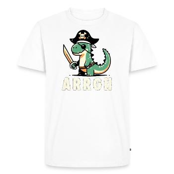 Halloween Pirate Saying Outfit Costume Arrgh - Men's Premium Organic T-Shirt - white - Front - Nico (187cm)