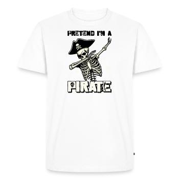 Halloween Pirate Saying Outfit Costume Arrgh - Men's Premium Organic T-Shirt - white - Front - Nico (187cm)