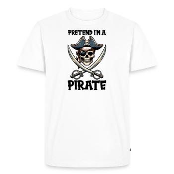 Halloween Pirate Dire Tenue Costume Drôle - T-shirt Premium bio Homme - blanc - Devant - Nico (187cm)
