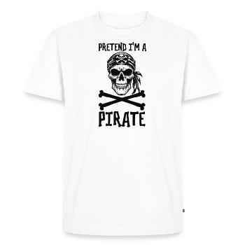 Halloween Pirate Dire Tenue Costume Drôle - T-shirt Premium bio Homme - blanc - Devant - Nico (187cm)
