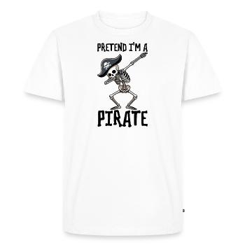 Halloween Pirate Dire Tenue Costume Drôle - T-shirt Premium bio Homme - blanc - Devant - Nico (187cm)