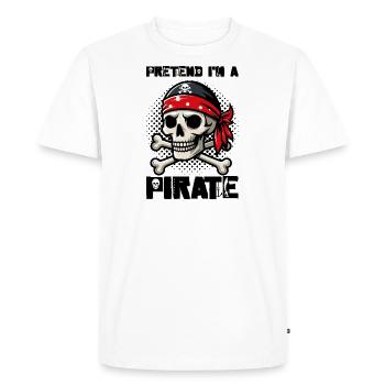 Halloween Pirate Dire Tenue Costume Drôle - T-shirt Premium bio Homme - blanc - Devant - Nico (187cm)