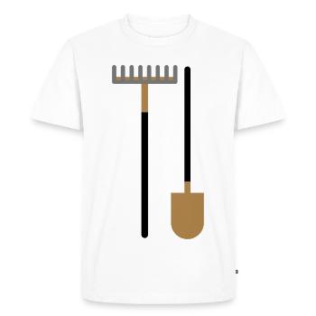 appareils de jardin - T-shirt Premium bio Homme - blanc - Devant - Nico (187cm)