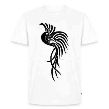 Oiseau du paradis noir - T-shirt Premium bio Homme - blanc - Devant - Nico (187cm)