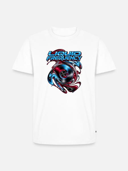 Flüssigfrequenz-Flüssigvinyl - Männer Premium Bio T-Shirt - Weiß
