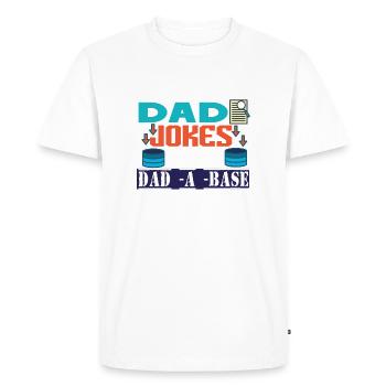 I Keep all my Dad jokes - Men's Premium Organic T-Shirt - white - Front - Nico (187cm)