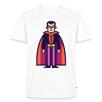 Vampire Halloween symbole bande dessinée - T-shirt Premium bio Homme - blanc - Devant - Nico (187cm)