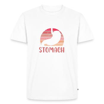 Je suis juste ici pour la chirurgie gastrique de l’estomac - T-shirt Premium bio Homme - blanc - Devant - Nico (187cm)