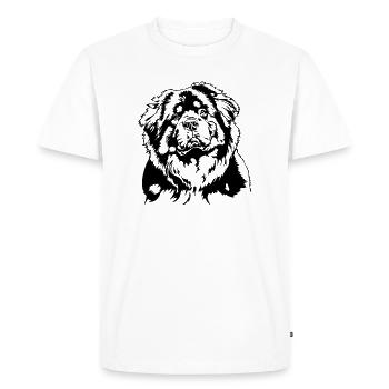 Do Khyi Tibetan Mastiff Portrait Dogs Wilsigns - Men's Premium Organic T-Shirt - white - Front - Nico (187cm)