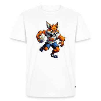 Joueurs de rugby des Foxes - T-shirt Premium bio Homme - blanc - Devant - Nico (187cm)