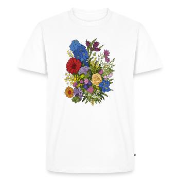 Summer bouquet - Men's Premium Organic T-Shirt - white - Front - Nico (187cm)
