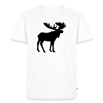 élan - T-shirt Premium bio Homme - blanc - Devant - Nico (187cm)