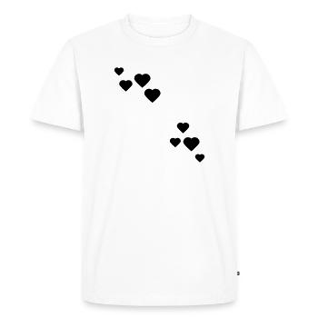 cœur - T-shirt Premium bio Homme - blanc - Devant - Nico (187cm)