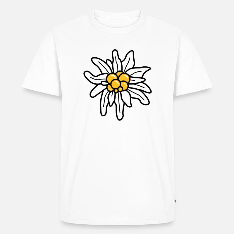 Edelweiss - Männer Premium Bio T-Shirt - Weiß