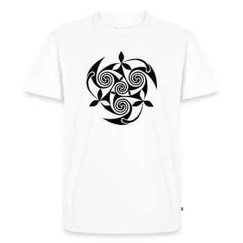 Spiralornament - Men's Premium Organic T-Shirt - white - Front - Nico (187cm)