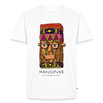 La gueule de bois - T-shirt Premium bio Homme - blanc - Devant - Nico (187cm)
