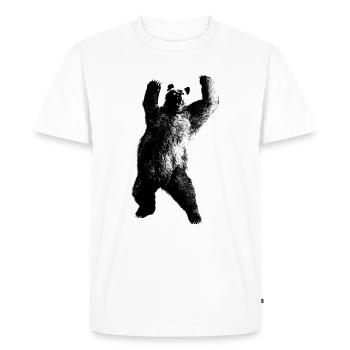 ours - T-shirt Premium bio Homme - blanc - Devant - Nico (187cm)