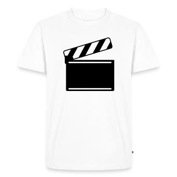 filmklappe__f2 - T-shirt Premium bio Homme - blanc - Devant - Nico (187cm)