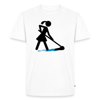 Charwoman - T-shirt Premium bio Homme - blanc - Devant - Nico (187cm)