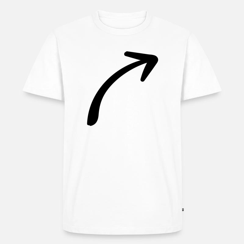 Pfeil - Pfeil - Männer Premium Bio T-Shirt - Weiß