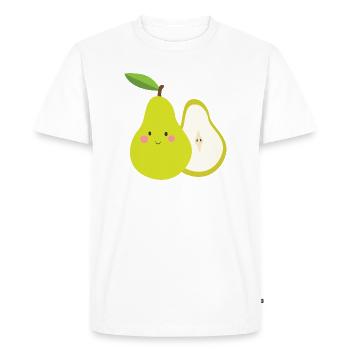 pear - Men's Premium Organic T-Shirt - white - Front - Nico (187cm)