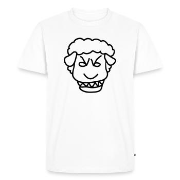 Méchant mouton BD Dents - T-shirt Premium bio Homme - blanc - Devant - Nico (187cm)