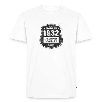 MADE IN 1932 - T-shirt Premium bio Homme - blanc - Devant - Nico (187cm)