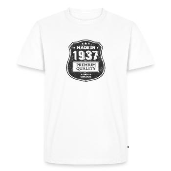 MADE IN 1937 - Men's Premium Organic T-Shirt - white - Front - Nico (187cm)