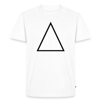 Triangle Outline - Men's Premium Organic T-Shirt - white - Front - Nico (187cm)