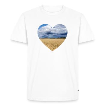 Cœur pour la nature - T-shirt Premium bio Homme - blanc - Devant - Nico (187cm)
