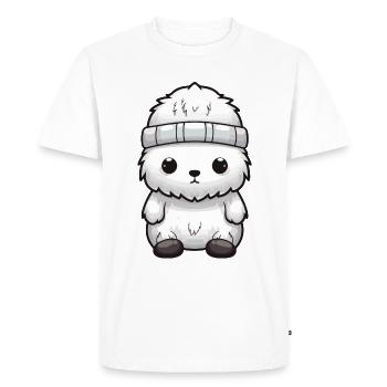 Polar Bear Animal Baby Comic Polar Bear - Men's Premium Organic T-Shirt - white - Front - Nico (187cm)