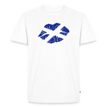 Kiss (Scotland) - Men's Premium Organic T-Shirt - white - Front - Nico (187cm)