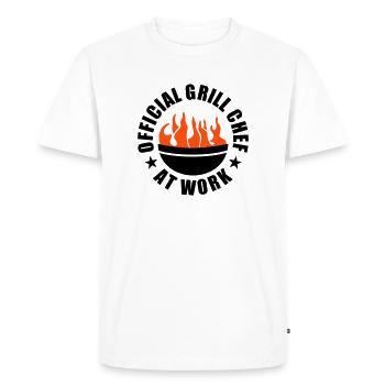 .Barbecue grill barbeque - Men's Premium Organic T-Shirt - white - Front - Nico (187cm)