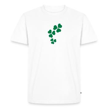 Shamrock hat st.patrick's day-6 - Men's Premium Organic T-Shirt - white - Front - Nico (187cm)