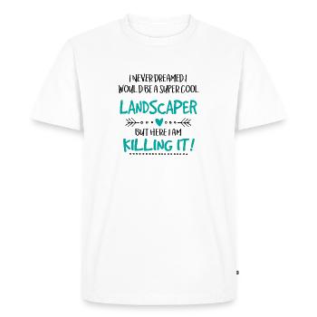 Super Cool Landscaper Ocupation Design - Men's Premium Organic T-Shirt - white - Front - Nico (187cm)