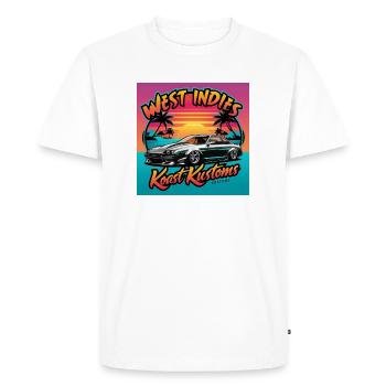 West Indies Koast Kustoms 1 - T-shirt Premium bio Homme - blanc - Devant - Nico (187cm)