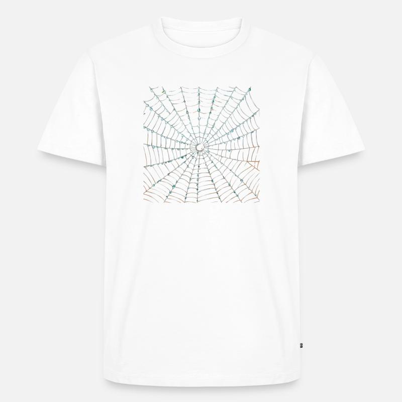 Spider web design - Men's Premium Organic T-Shirt - white