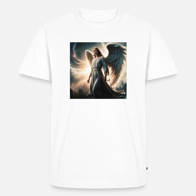 Schutzengel - Männer Premium Bio T-Shirt - Weiß