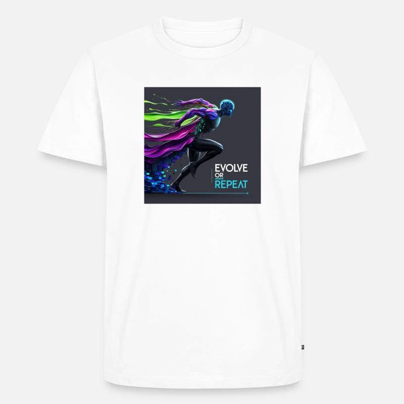 Evolve or Repeat - Männer Premium Bio T-Shirt - Weiß