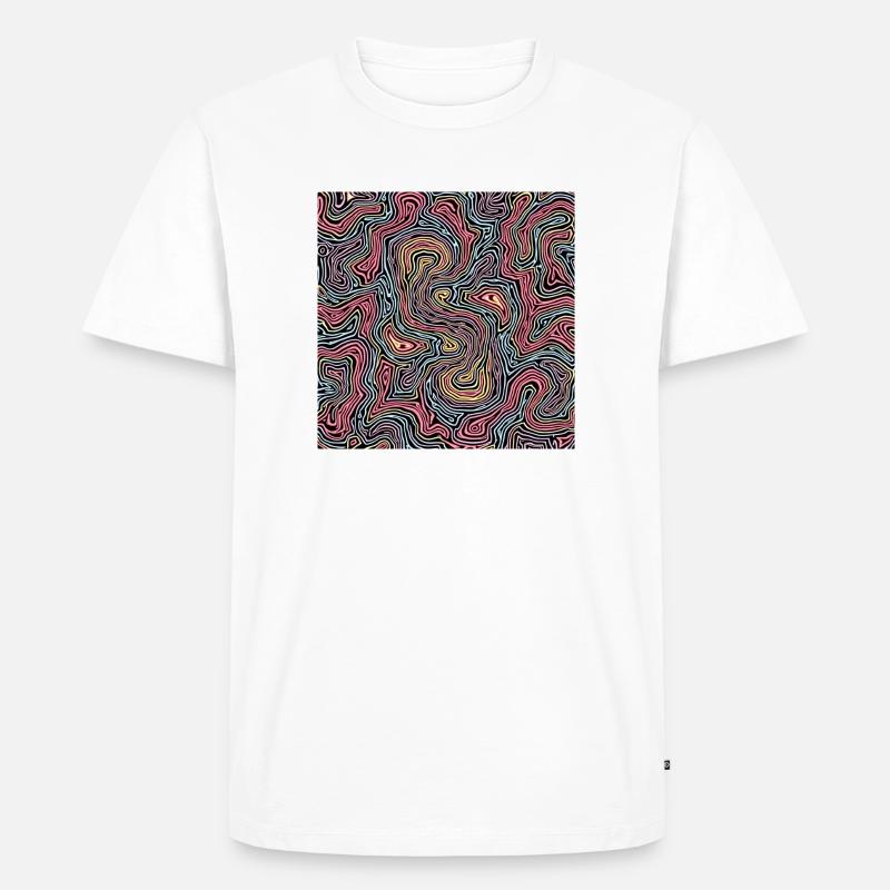 psychedelisches muster - Männer Premium Bio T-Shirt - Weiß