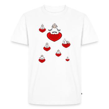 Moutons de méditation - T-shirt Premium bio Homme - blanc - Devant - Nico (187cm)