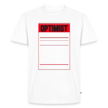 Optimist design - Men's Premium Organic T-Shirt - white - Front - Nico (187cm)
