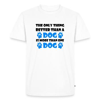 Drôle chiens proverbes cadeau Dog patte de chien - T-shirt Premium bio Homme - blanc - Devant - Nico (187cm)