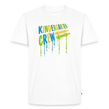 Crayons d’équipage de maternelle Friends Kindergarten - T-shirt Premium bio Homme - blanc - Devant - Nico (187cm)