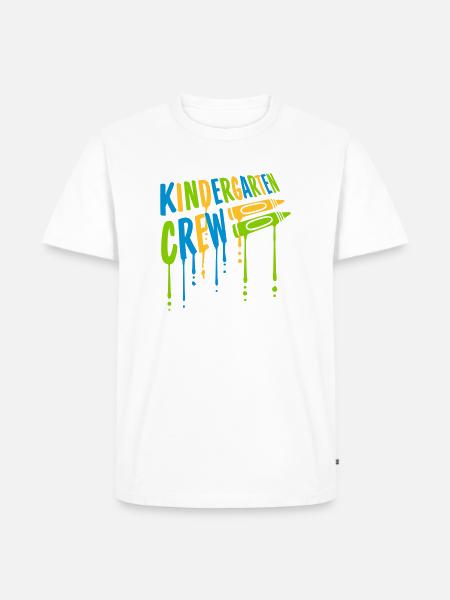 Friends Kindergarten Crew Crayons - Men's Premium Organic T-Shirt - white
