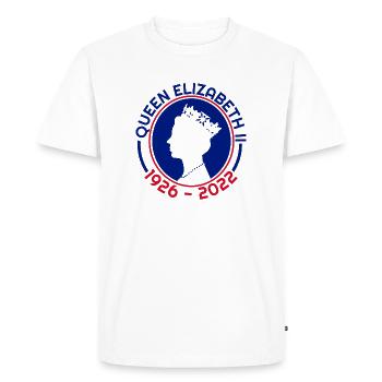 Queen Elizabeth 2 emblem 1926 2022 England - Men's Premium Organic T-Shirt - white - Front - Nico (187cm)