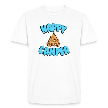happy camper - camping life - T-shirt Premium bio Homme - blanc - Devant - Nico (187cm)