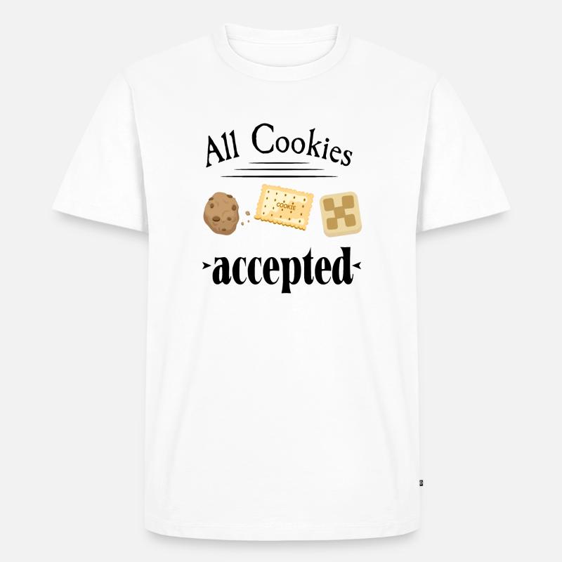 All cookies accepted - Männer Premium Bio T-Shirt - Weiß
